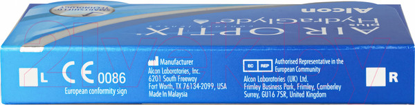 Изображение товара Комплект контактных линз Air Optix Plus HydraGlyde Sph-3.75 R8.6 D14.2 (3шт)