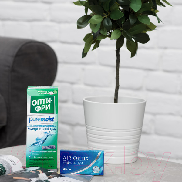 Изображение товара Комплект контактных линз Air Optix Plus HydraGlyde Sph-3.75 R8.6 D14.2 (3шт)