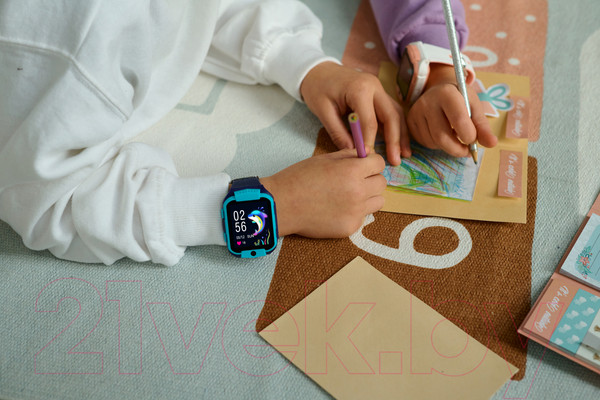 Изображение товара Умные часы детские Canyon Cindy KW-41 / CNE-KW41BL (синий/голубой)