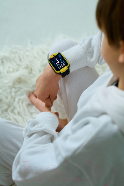 Изображение товара Умные часы детские Canyon Cindy KW-41 / CNE-KW41YB (желтый/черный)