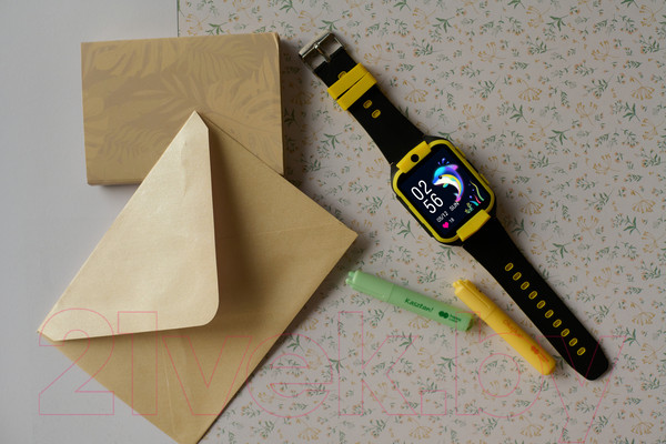 Изображение товара Умные часы детские Canyon Cindy KW-41 / CNE-KW41YB (желтый/черный)