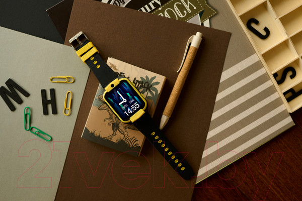 Изображение товара Умные часы детские Canyon Cindy KW-41 / CNE-KW41YB (желтый/черный)