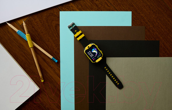 Изображение товара Умные часы детские Canyon Cindy KW-41 / CNE-KW41YB (желтый/черный)