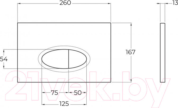 Изображение товара Кнопка для инсталляции BelBagno BB051CR