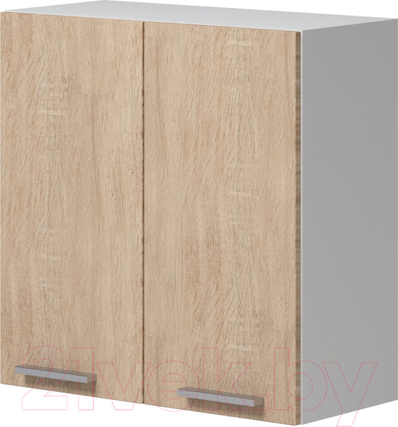 Изображение товара Шкаф навесной для кухни Genesis Мебель Алиса 12 600 2 двери (белый/дуб сонома)