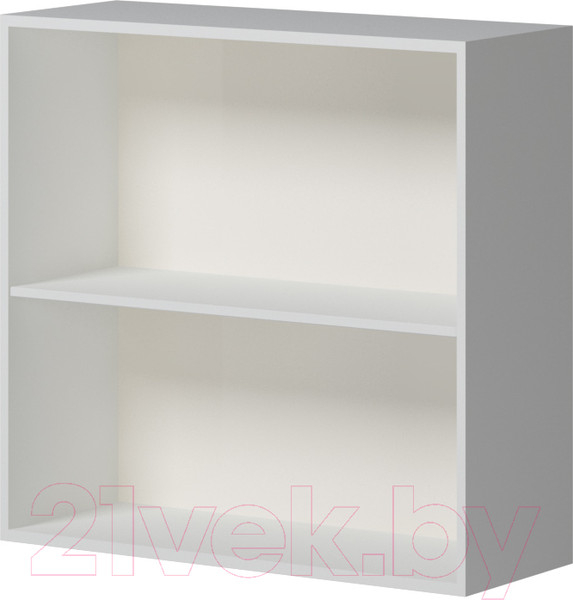 Изображение товара Шкаф навесной для кухни Genesis Мебель Алиса 12 800 со стеклом (белый/дуб сонома)