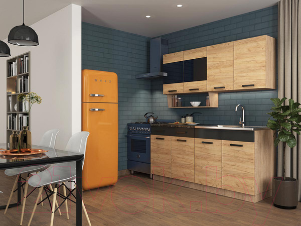 Изображение товара Кухонный гарнитур Genesis Мебель Алиса 13 1.6 (дуб сонома/дуб золотой)