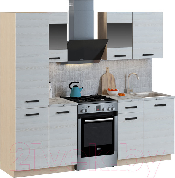 Изображение товара Кухонный гарнитур Genesis Мебель Алиса Loft 1750 (дуб сонома/сосна белый)