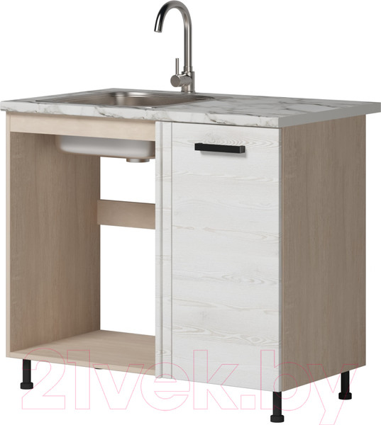 Изображение товара Шкаф под мойку Genesis Мебель Алиса Loft 1000 (дуб сонома/сосна белый)