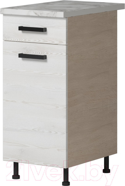 Изображение товара Шкаф-стол кухонный Genesis Мебель Алиса Loft 400 с ящиком (дуб сонома/сосна белый)