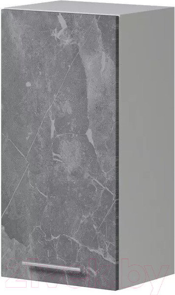 Изображение товара Шкаф навесной для кухни Genesis Мебель Алиса Каспий 400 1 дверь (белый/каспий темный)