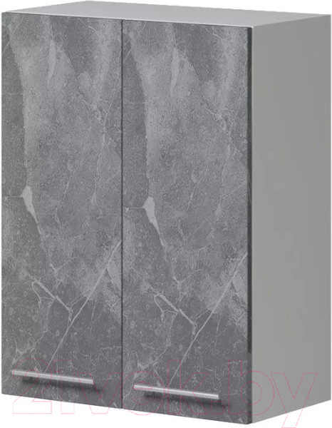 Изображение товара Шкаф навесной для кухни Genesis Мебель Алиса Каспий 600 2 двери (белый/каспий темный)