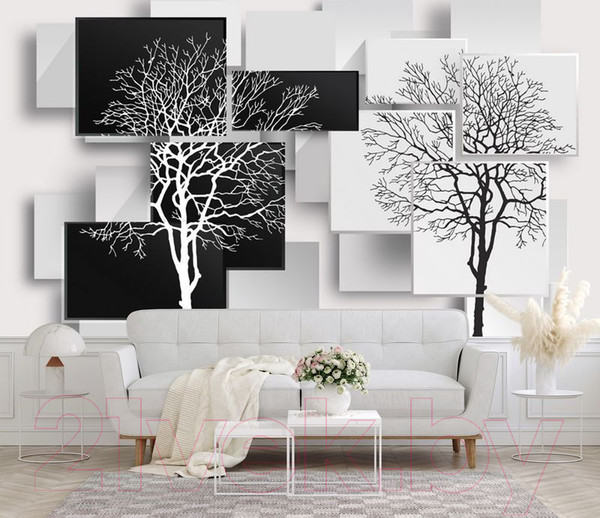 Изображение товара Фотообои листовые Citydecor Дерево 3D Инь-янь (500x254)