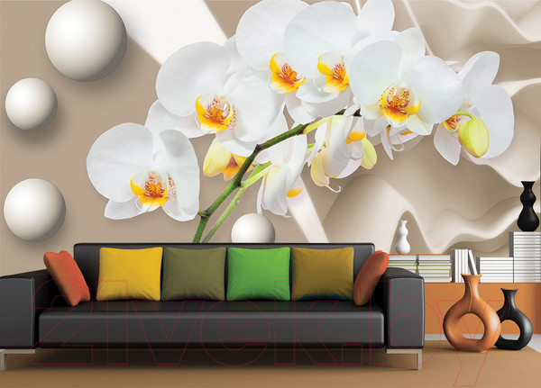 Изображение товара Фотообои листовые Citydecor Цветочный декор 6 3D (500x254)