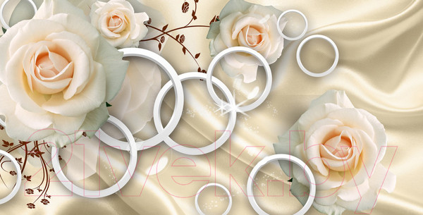 Изображение товара Фотообои листовые Citydecor Цветочный декор 7 3D (500x254)