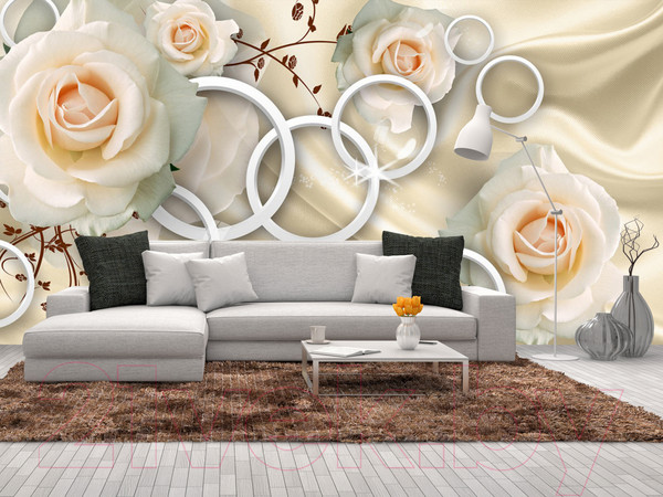 Изображение товара Фотообои листовые Citydecor Цветочный декор 7 3D (500x254)