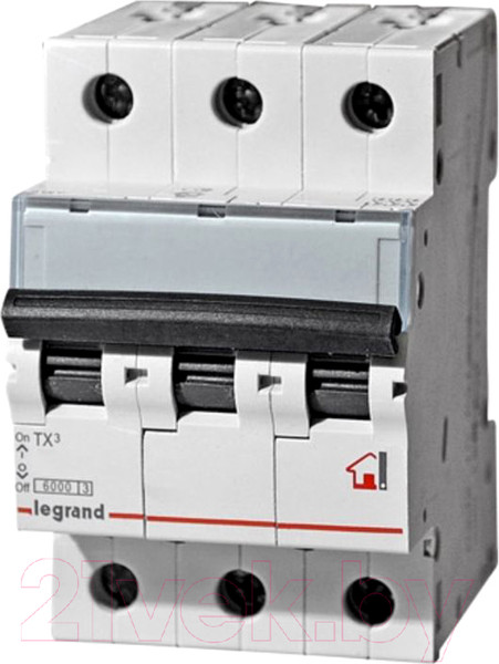 Изображение товара Выключатель автоматический Legrand TX3 3P C 25A 6кА 3M / 404058
