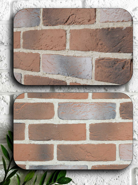 Изображение товара Декоративный камень гипсовый Polinka Кирпич шамотный 0304П (коричневая пудра)