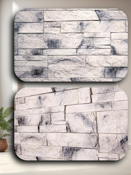 Изображение товара Декоративный камень гипсовый Polinka Сланец карпатский 1400М (белый мрамор)