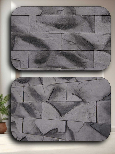 Изображение товара Декоративный камень гипсовый Polinka Кирпичный скол 0806М (серый мрамор)