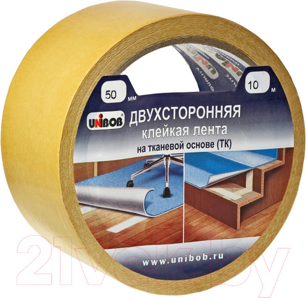 Изображение товара Скотч двухсторонний Unibob 50ммx10м / 28213