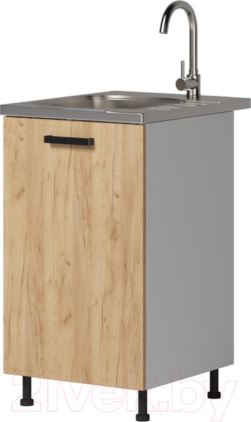 Изображение товара Шкаф под мойку Genesis Мебель Алиса Craft 500 (белый/дуб золотой)