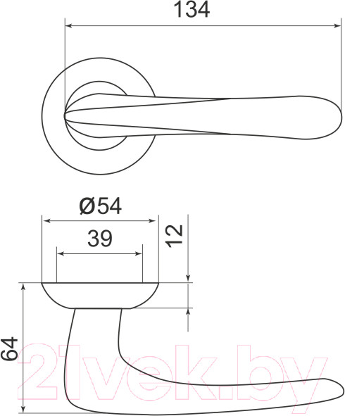 Изображение товара Ручка дверная Apecs 0860-CR (хром)
