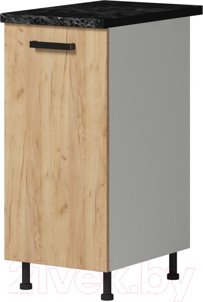 Изображение товара Шкаф-стол кухонный Genesis Мебель Алиса Craft 400 (белый/дуб золотой)