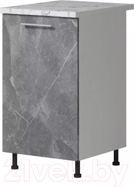 Изображение товара Шкаф-стол кухонный Genesis Мебель Алиса Каспий 500 (белый/каспий темный)