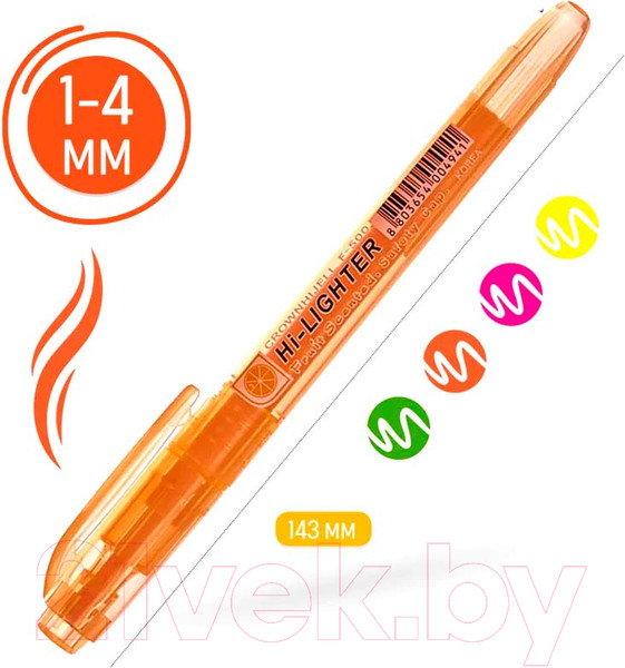 Изображение товара Набор маркеров CrowN Multi Hi-Lighter Aroma / F-500-6 (6цв)