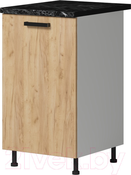 Изображение товара Шкаф-стол кухонный Genesis Мебель Алиса Craft 500 (белый/дуб золотой)