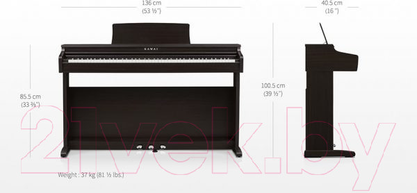 Изображение товара Цифровое фортепиано Kawai KDP120 Premium Rosewood (с банкеткой)