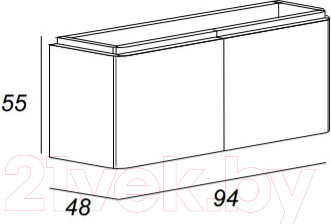 Изображение товара Тумба под умывальник Cezares Stylus 55228
