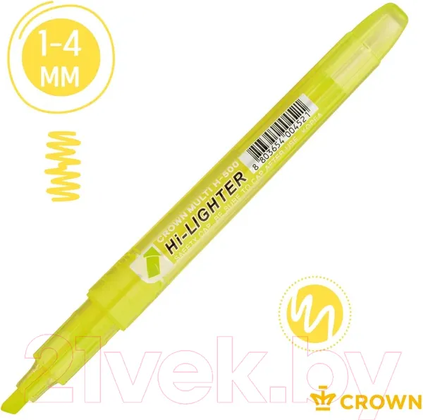 Изображение товара Текстовыделитель CrowN Multi Hi-Lighter / H-500 (желтый)
