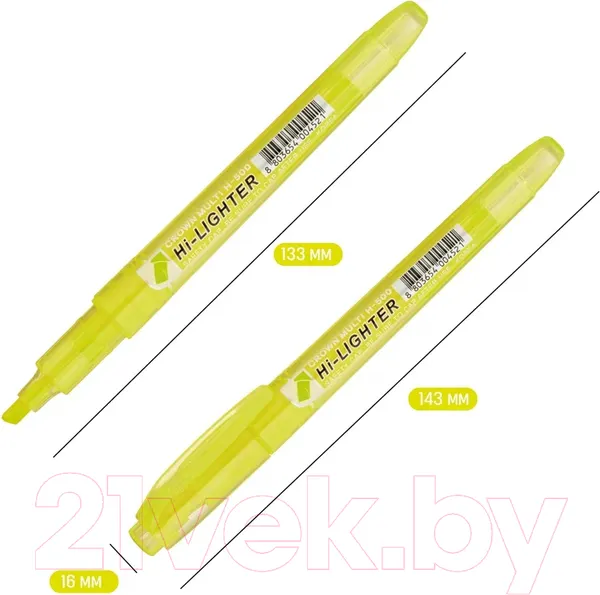 Изображение товара Текстовыделитель CrowN Multi Hi-Lighter / H-500 (желтый)