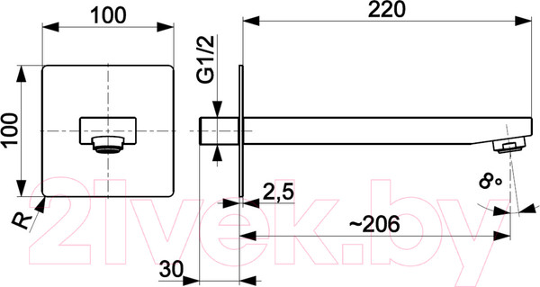 Изображение товара Излив Armatura Moza Logon 836-005-00