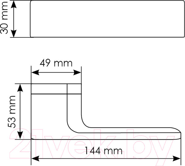 Изображение товара Ручка дверная Morelli Shuttle CSA (матовый хром)