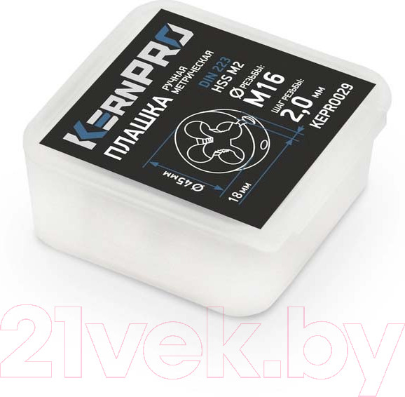 Изображение товара Плашка Kern M16 45x18мм шаг 2.0мм HSS M2 DIN223 / KEPRO029