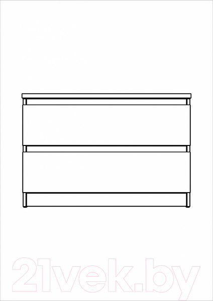 Изображение товара Тумба Mio Tesoro Мальта 2 ящика 80x54 2.05.02.020.3 (сонома)