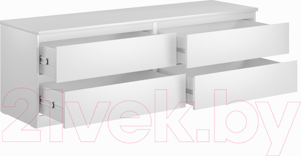 Изображение товара Тумба Mio Tesoro Мальта 4 ящика 160x54 2.05.02.030.1 (белый)