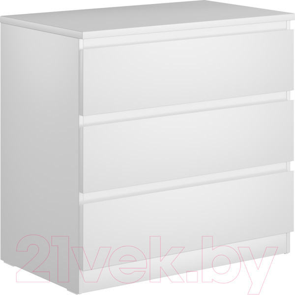 Изображение товара Комод Mio Tesoro Мальта 3 ящика 80x76 2.05.02.040.1 (белый)