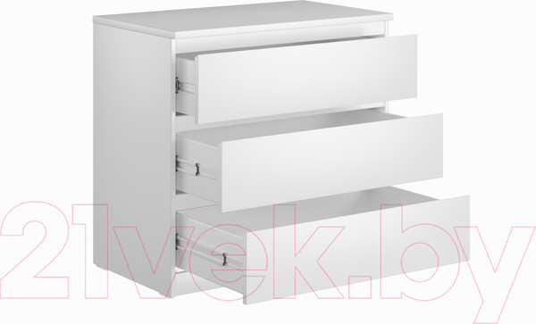 Изображение товара Комод Mio Tesoro Мальта 3 ящика 80x76 2.05.02.040.1 (белый)