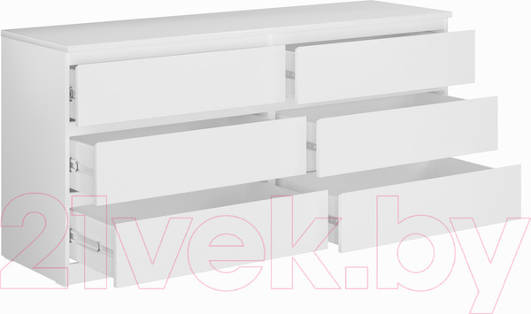 Изображение товара Комод Mio Tesoro Мальта 6 ящиков 160x76 2.05.02.060.1 (белый)