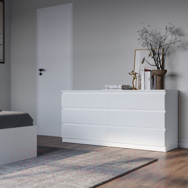 Изображение товара Комод Mio Tesoro Мальта 6 ящиков 160x76 2.05.02.060.1 (белый)
