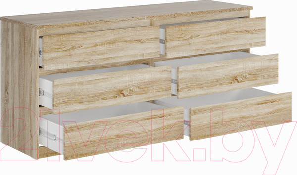 Изображение товара Комод Mio Tesoro Мальта 6 ящиков 160x76 2.05.02.060.3 (сонома)
