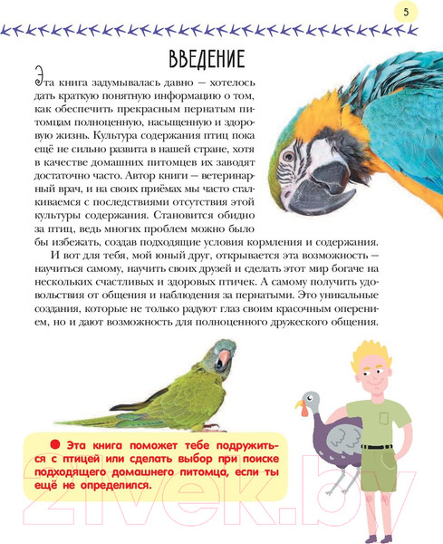 Изображение товара Энциклопедия АСТ Птицы. Мой первый питомец (Аронова Н.Л.)