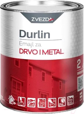 Изображение товара Эмаль ZVEZDA Durlin Универсальная алкидная RAL 2009 (750мл, оранжевый)