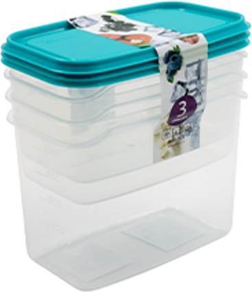 Изображение товара Набор контейнеров Berossi Frost ИК 75837000 (3шт, бирюзовый)