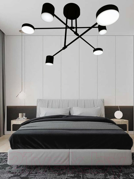 Изображение товара Потолочный светильник Mirastyle Диод XL-21015/3+3 BK