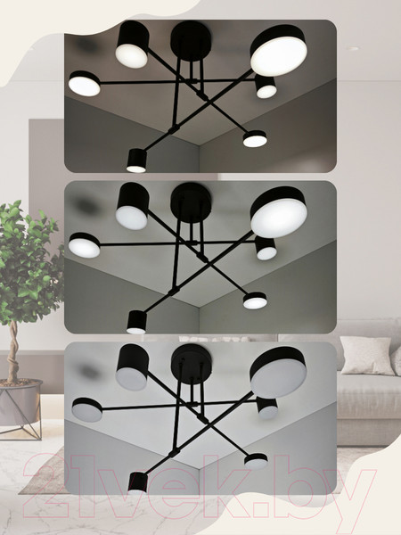 Изображение товара Потолочный светильник Mirastyle Диод XL-21015/3+3 BK